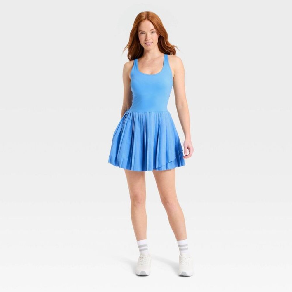 Women's Pleated Active Dress - All In Motion Blue S - Picture 3 of 4